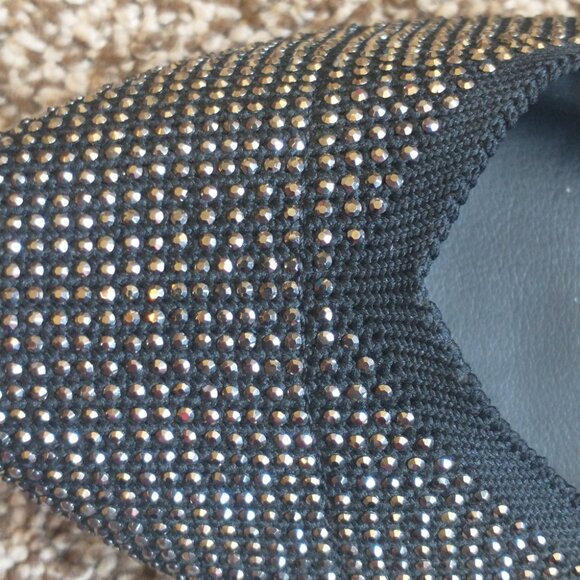 Women's Torrid Black Embellished Rhinestone Pointed Toe Slip On Flats Size 11WW - Picture 10 of 14
